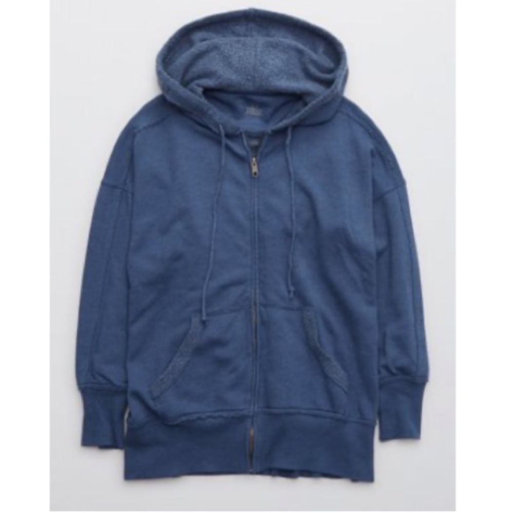 NWOT Aerie Fleece-of-Mind Oversized Full Zip Sweatshirt - XS